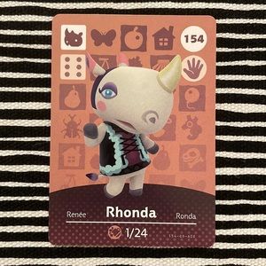 Genuine ACNH Rhonda amiibo card